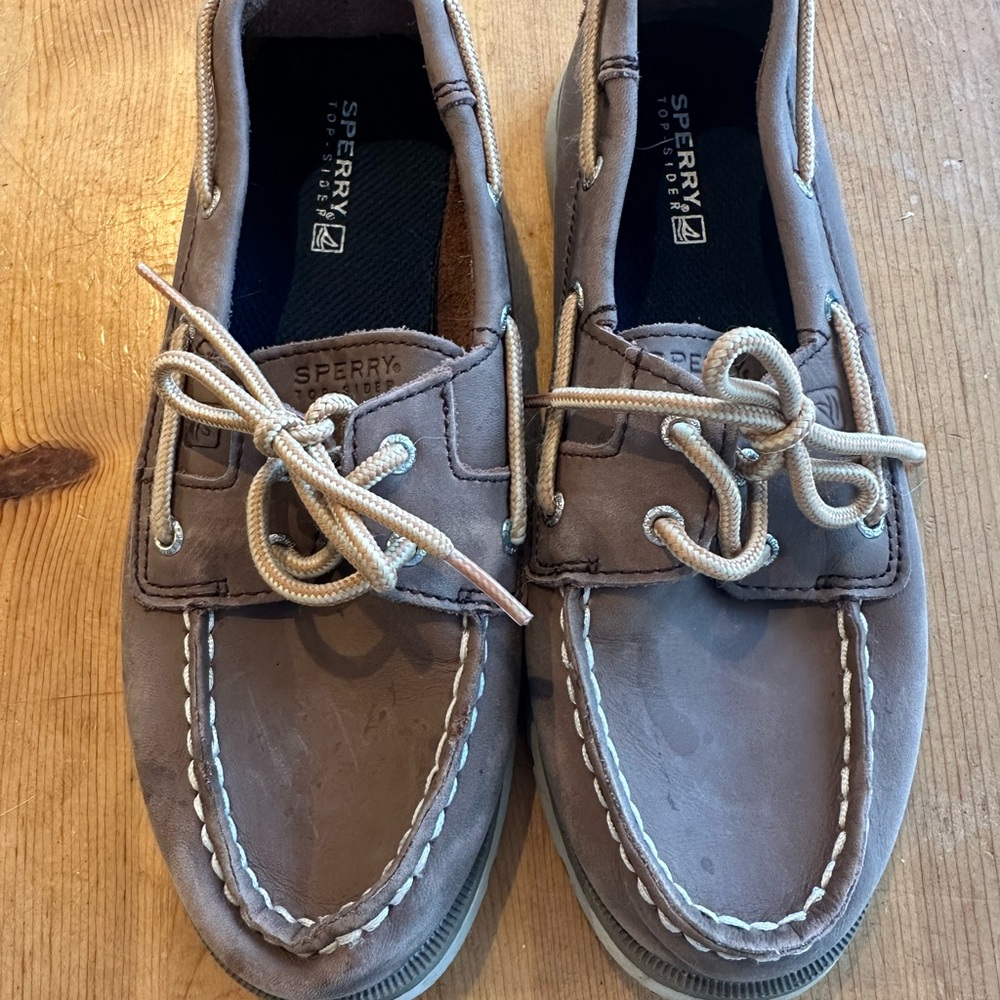 Sperry Boys Tan Leather Boat Shoes
